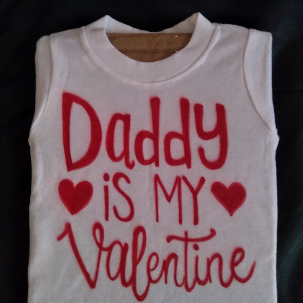 new airbrush valentine infant onsey